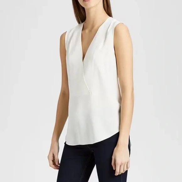 Theory crossover silk top - Picture 2 of 6